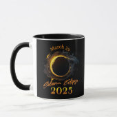 Mug Éclipse solaire 29 mars 2025 Commémoratif (Gauche)