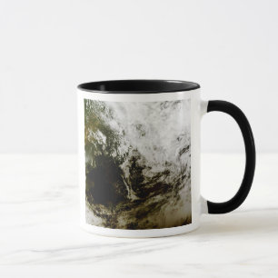 Mug éclipse solaire au-dessus de l'Asie du Sud-Est