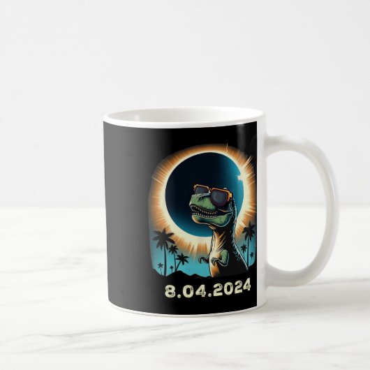 Mug Éclipse Solaire Dino Avec Éclipse Solaire Gles (Droite)
