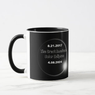 Mug Éclipse solaire double datée 2024 & 2017