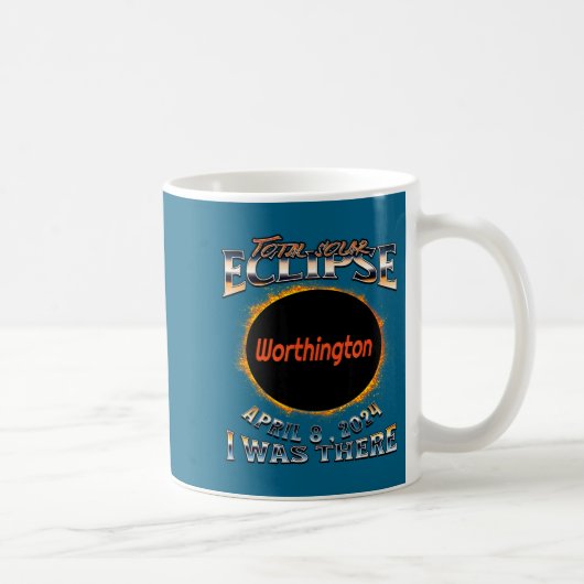 Mug Éclipse solaire drôle Worthington Indiana là (Droite)