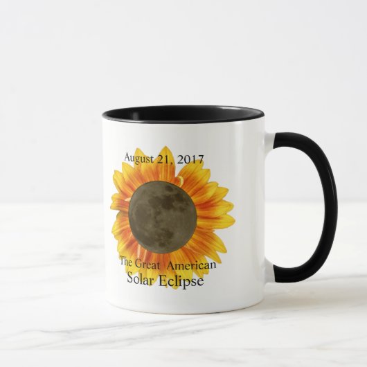 Mug Éclipse solaire et tournesol 2017 (Droite)