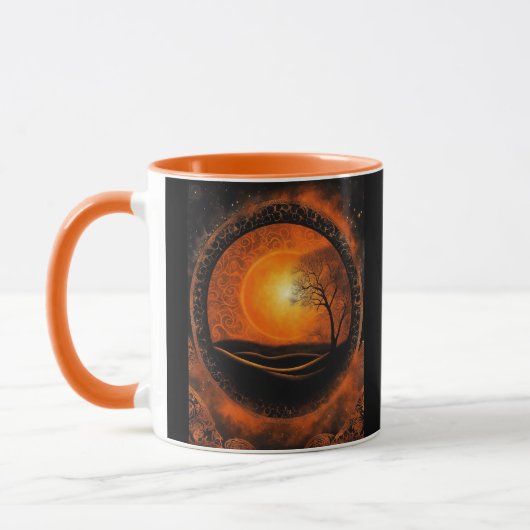 Mug Éclipse Solaire Solstice des coordonnées GPS Solai (Gauche)