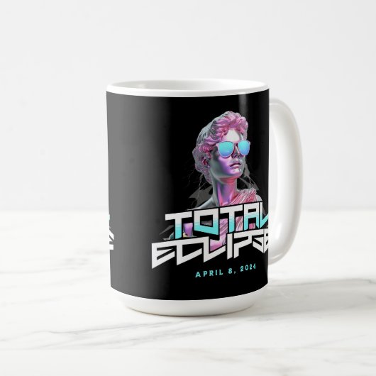 Mug Éclipse solaire totale 2024 (Devant droit)