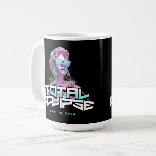 Mug Éclipse solaire totale 2024 (Devant gauche)