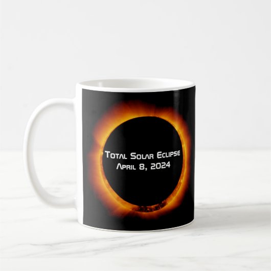 Mug Éclipse solaire totale 2024 (Gauche)