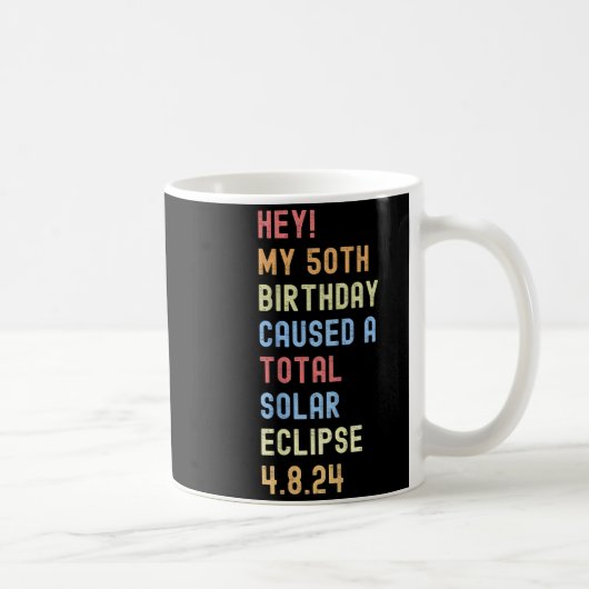 Mug Éclipse solaire totale pour 50e anniversaire drôle (Droite)