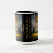 Mug Éclipse totale des coordonnées GPS Sun Nom (Centre)