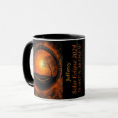 Mug Éclipse totale des coordonnées GPS Sun Nom (Devant gauche)