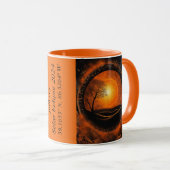 Mug Éclipse totale des coordonnées GPS Sun Nom (Devant droit)