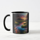 Mug Éclipse totale des fleurs de printemps GPS Sun Nom (Gauche)