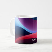 Mug École abstraite bleu foncé violet (Devant gauche)