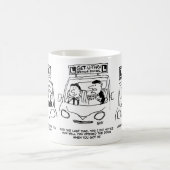 Mug École de conduite. 3 dessins animés d'école de con (Centre)