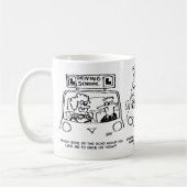 Mug École de conduite. 3 dessins animés d'école de con (Gauche)