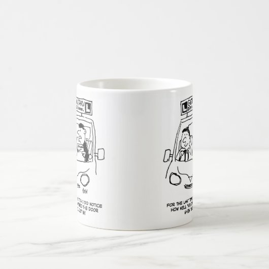 Mug École de conduite. Entrée de porte notée par l'exa (Centre)