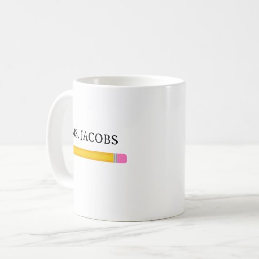 Mug École de crayon-cadeau enseignant (Devant gauche)