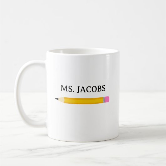 Mug École de crayon-cadeau enseignant (Gauche)