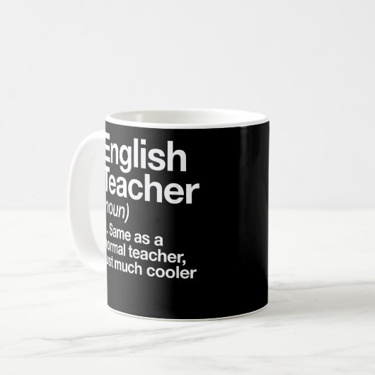 Mug École de définition de l'enseignant anglais Premie (Devant gauche)