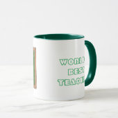 Mug École de mathématiques d'ardoise verte du meilleur (Devant droit)