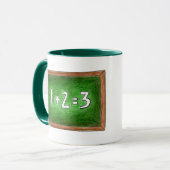 Mug École de mathématiques d'ardoise verte du meilleur (Devant gauche)
