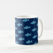 Mug École de poissons bleus (Devant droit)