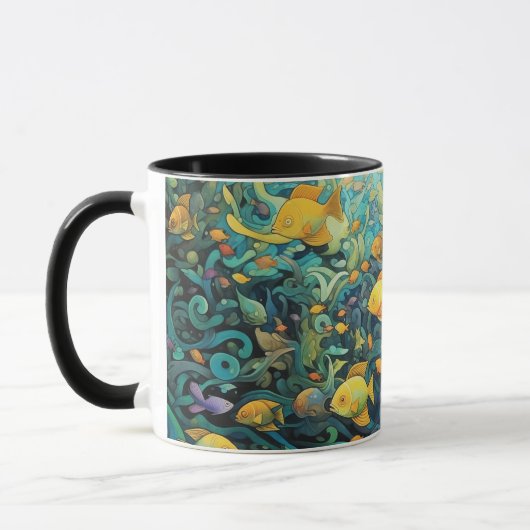 Mug École de poissons de récif (Gauche)