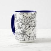 Mug École De Poissons Inspirée (Devant gauche)