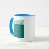 Mug École de poissons parmi les lignes par Thornton Ut (Devant gauche)