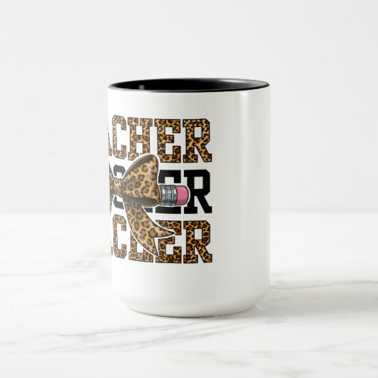 Mug École de professeur d'arc de léopard Crayon Mignon (Centre)