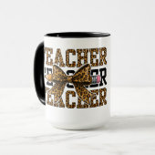 Mug École de professeur d'arc de léopard Crayon Mignon (Devant gauche)