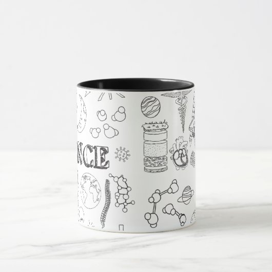 Mug École de sciences Professeur Doodscience science A (Centre)