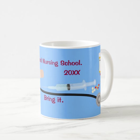 Mug École d'infirmières survécue (Devant droit)