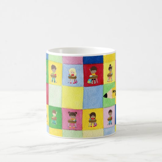 Mug École élémentaire Enfants Enseignant sur mesure (Centre)
