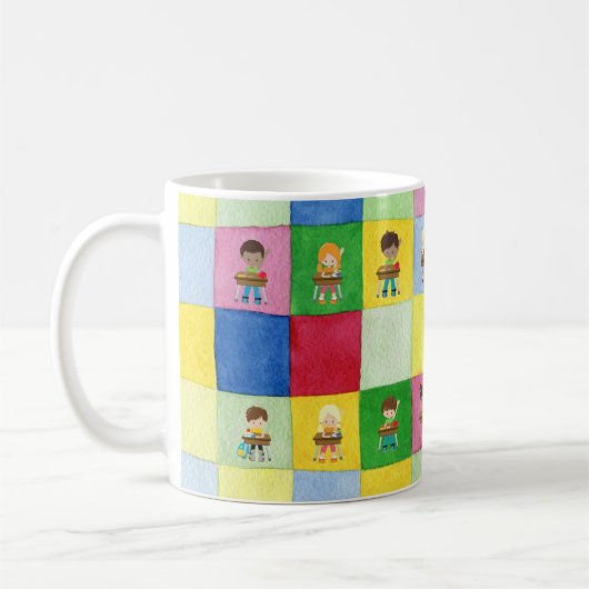 Mug École élémentaire Enfants Enseignant sur mesure (Gauche)