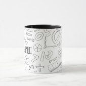 Mug École Math Enseignant Doodle Math Art Coloriage Éc (Centre)