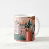 Mug école ou université, avec style de villa classique (Devant droit)