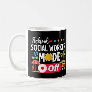 Mug École Social Travailleur Mode Hors Drôle Été