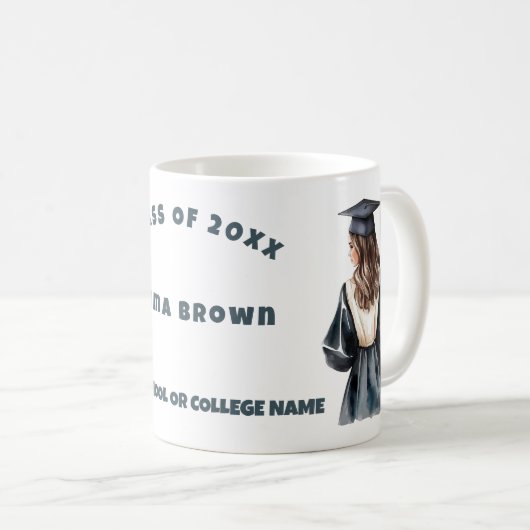 Mug Ecole supérieure université Belle fille (Devant droit)