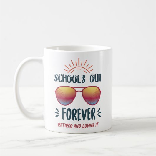 Mug Écoles à l'extérieur Enseignant à la retraite (Gauche)