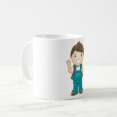 Mug Écolier souriant avec cartable (Devant gauche)