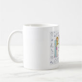 Mug Écolières avec papeterie scolaire surdimensionnée (Gauche)