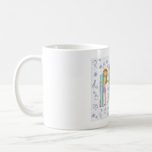 Mug Écolières avec papeterie scolaire surdimensionnée