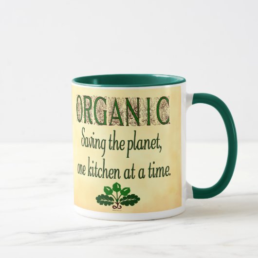 Mug Économie biologique Saving Planet Cuisine Saying M (Droite)