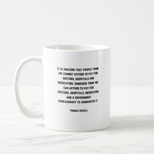 Mug Économie - Citation de Thomas Sowell - (Gauche)