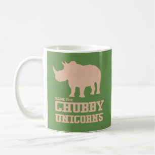 Mug Économies drôles le rose potelé de rhinocéros 