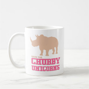 Mug Économies drôles le rose potelé de rhinocéros