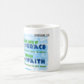 Mug Économisé par grâce par la foi (Devant droit)