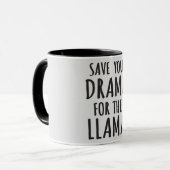 Mug Économisez Votre Drame Pour La Llama (Devant gauche)