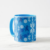 Mug Écossais bleu et blanc (Devant gauche)