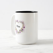 Mug écossais d'aquarelle de coeur de chardon (Devant gauche)